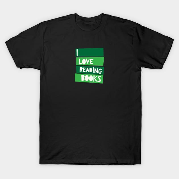 I Love Reading T-Shirt by Loo McNulty Design